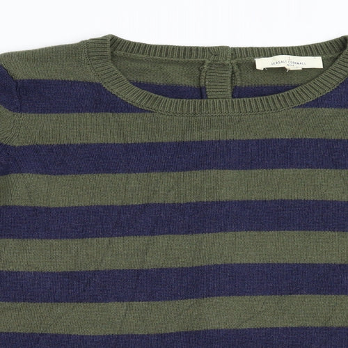 Seasalt Cornwall Womens Multicoloured Striped Knit Cardigan Jumper Size 10