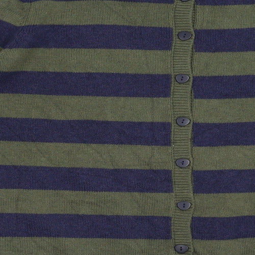 Seasalt Cornwall Womens Multicoloured Striped Knit Cardigan Jumper Size 10