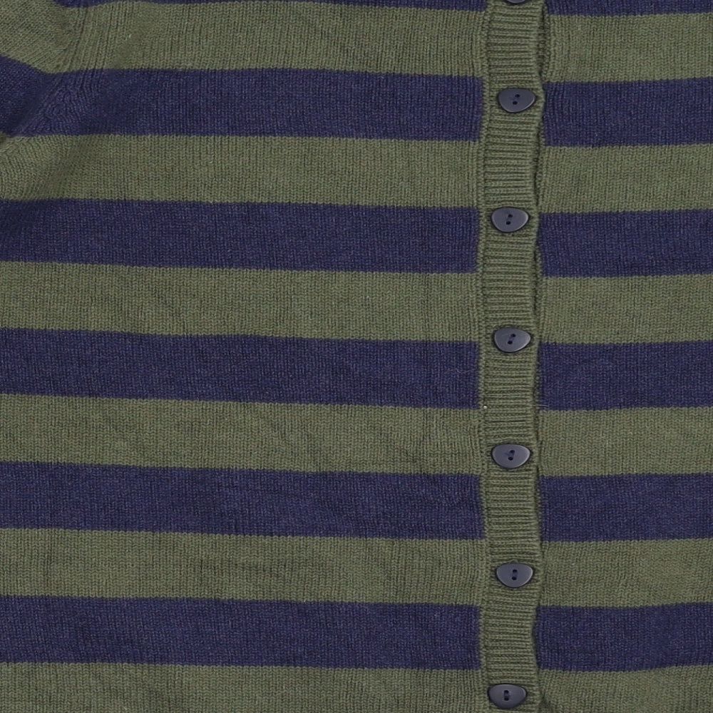 Seasalt Cornwall Womens Multicoloured Striped Knit Cardigan Jumper Size 10