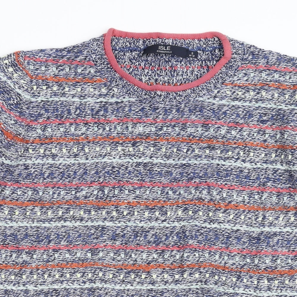 Isle Womens Blue  Knit Pullover Jumper Size S