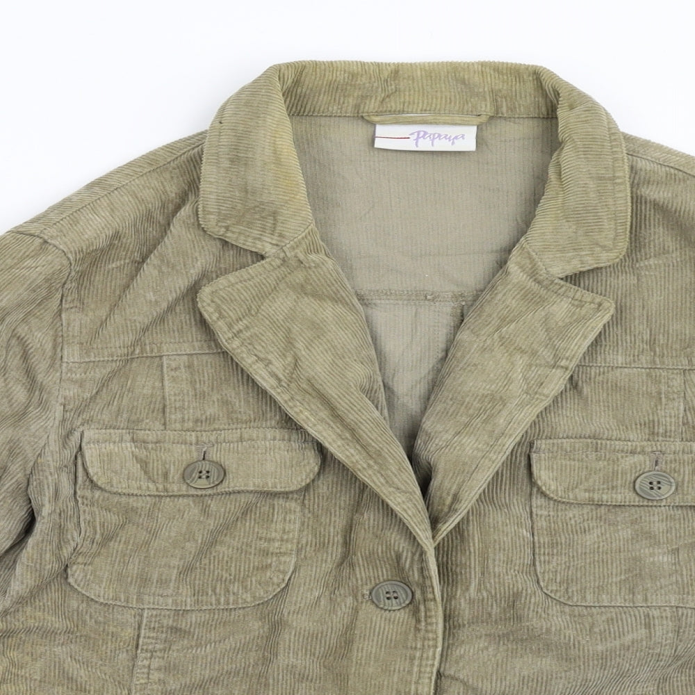 Papaya Womens Brown  Corduroy Jacket  Size 18