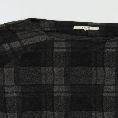 NEXT Womens Grey Check  Pullover Jumper Size L