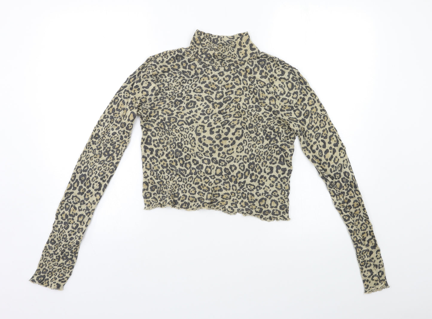Preworn Womens Beige Animal Print  Pullover Jumper Size S