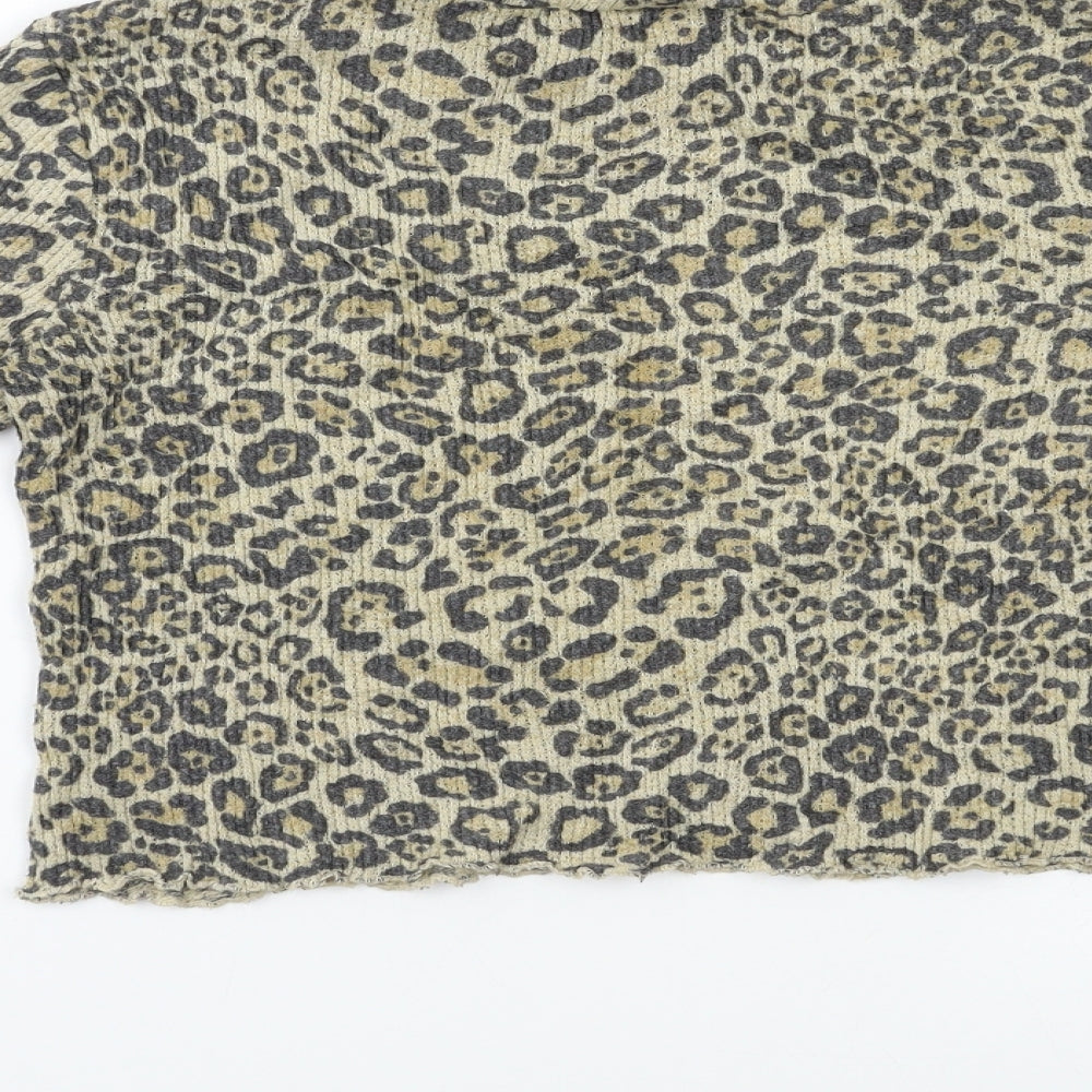Preworn Womens Beige Animal Print  Pullover Jumper Size S