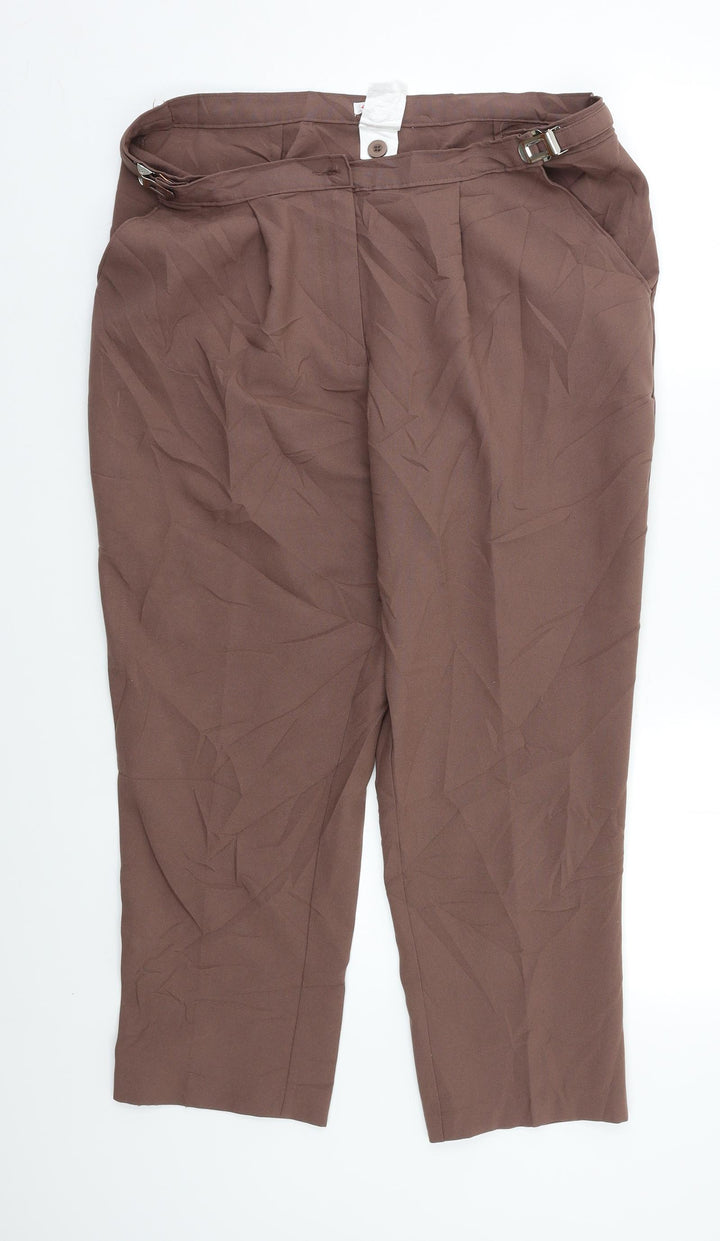 Damart Womens Brown Trousers Size 18 L25 in