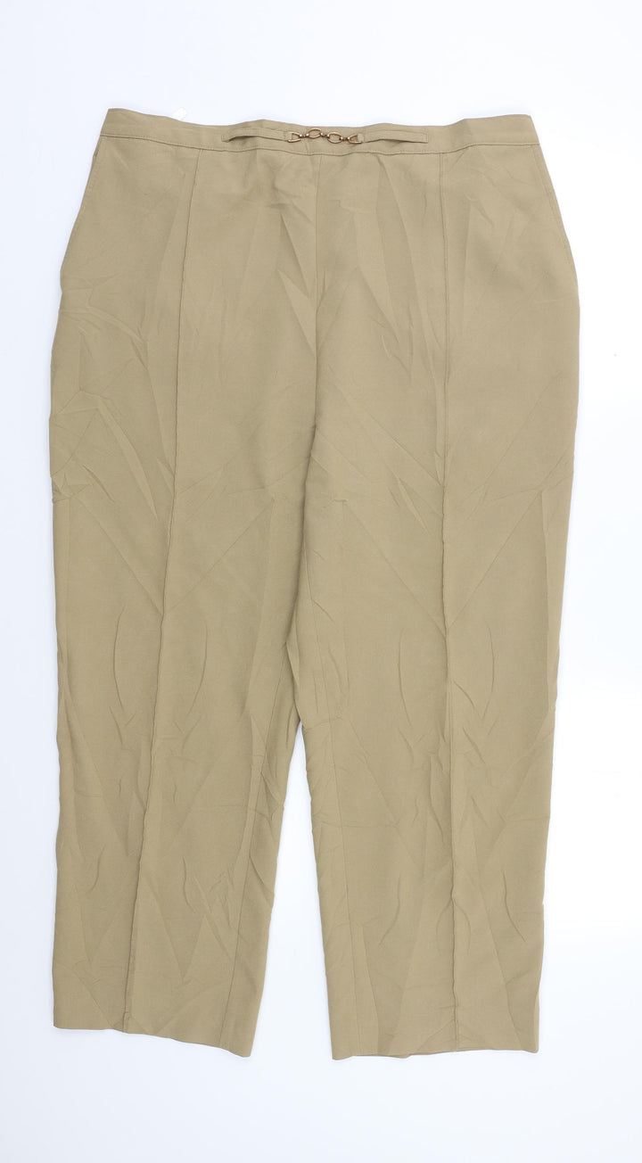 EWM Womens Beige Trousers Size 20 L25 in