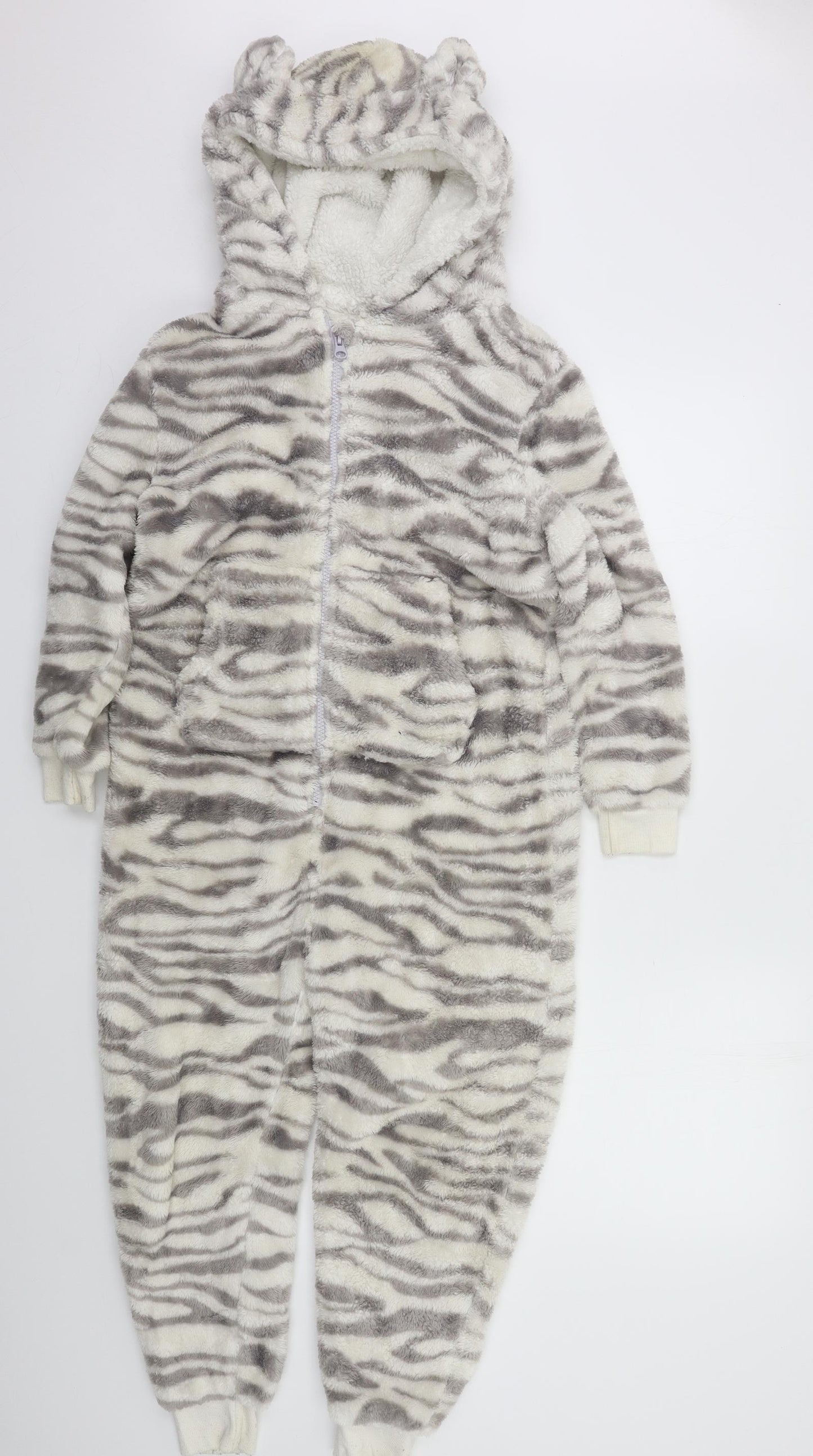 NEXT Girls White Striped   Bodysuit Size 9 Years  - Onesie