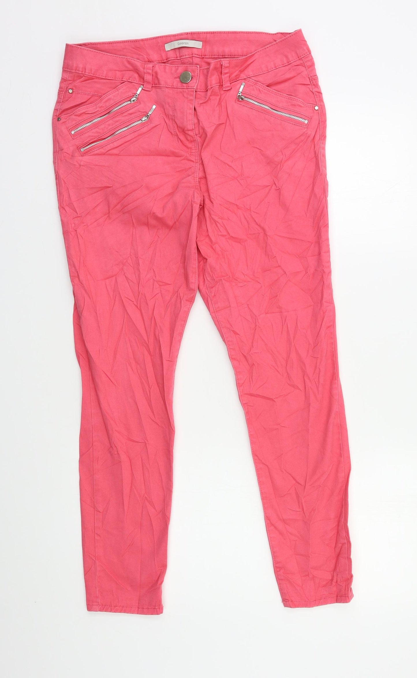 George Womens Pink   Skinny Jeans Size 12 L26 in