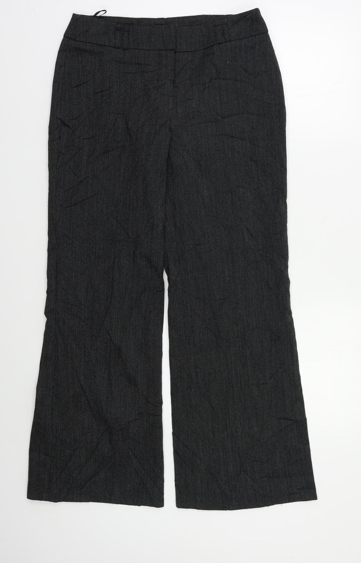 Wallis Womens Grey   Dress Pants Trousers Size 10 L27 in