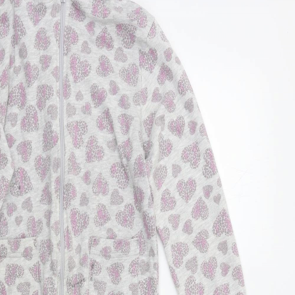 YD Girls Grey Geometric   Bodysuit Size 11-12 Years