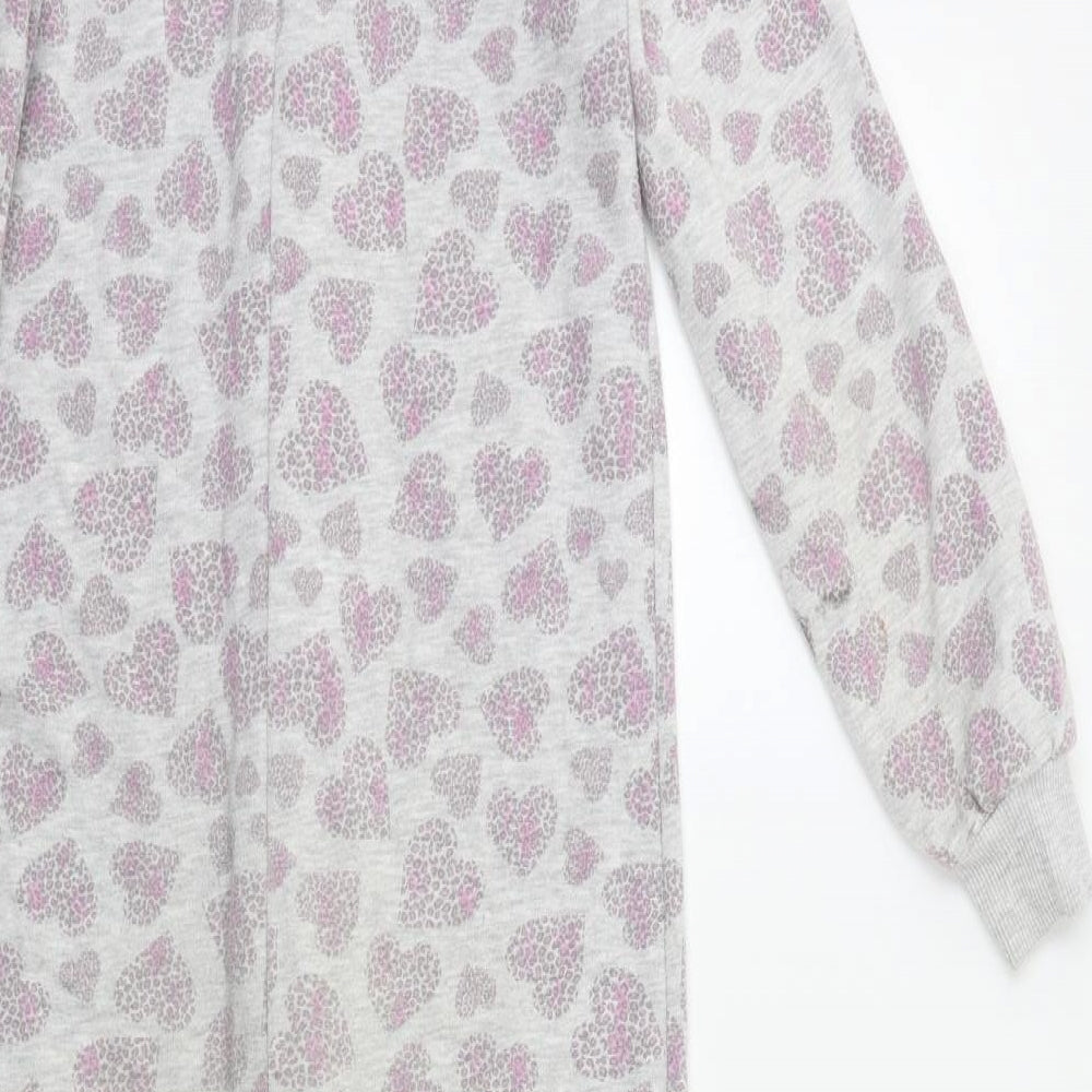 YD Girls Grey Geometric   Bodysuit Size 11-12 Years