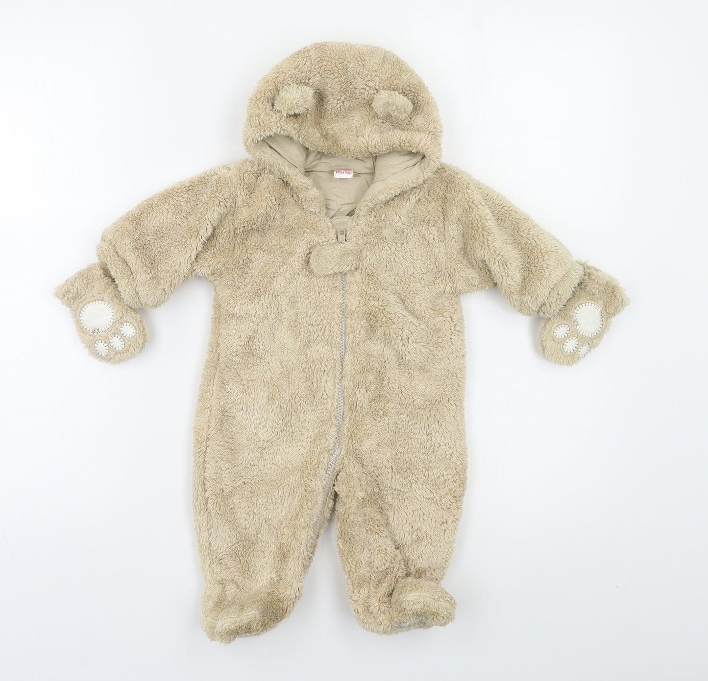 NEXT Baby Beige   Babygrow One-Piece Size 0-3 Months  - Bear