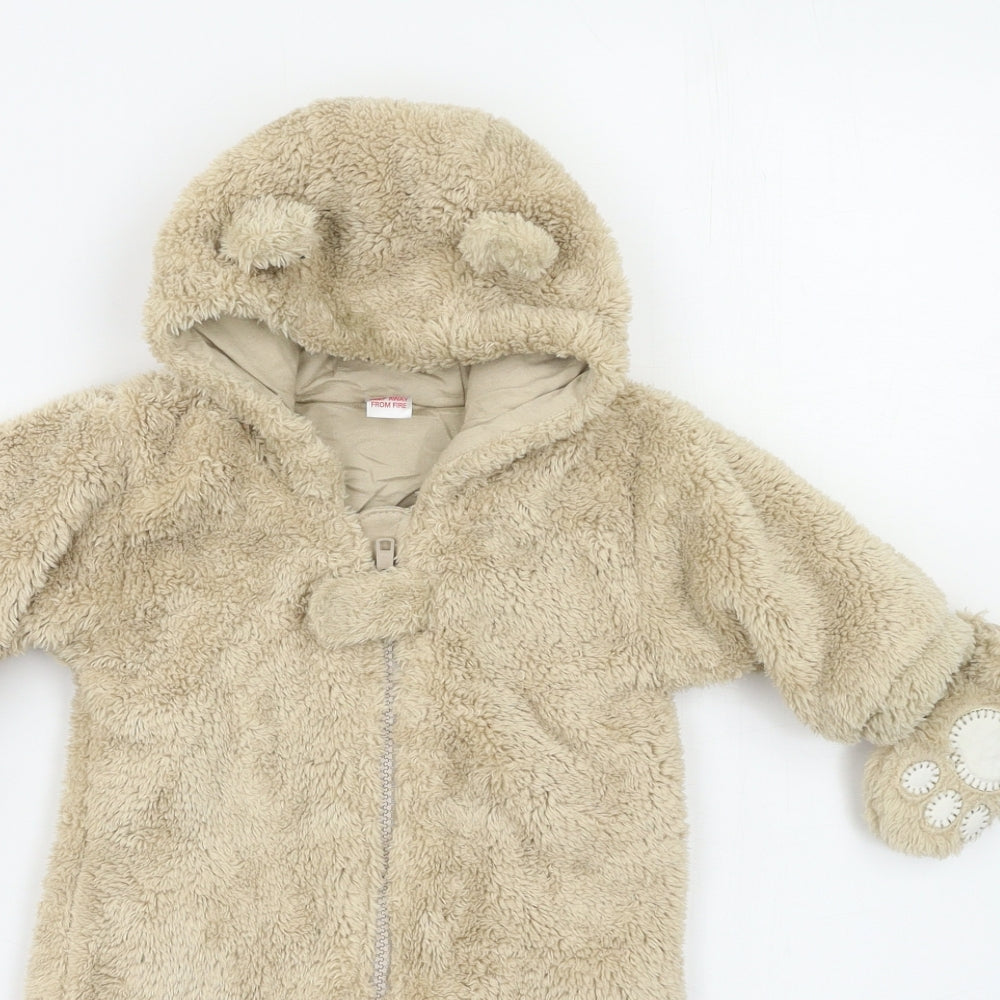 NEXT Baby Beige   Babygrow One-Piece Size 0-3 Months  - Bear