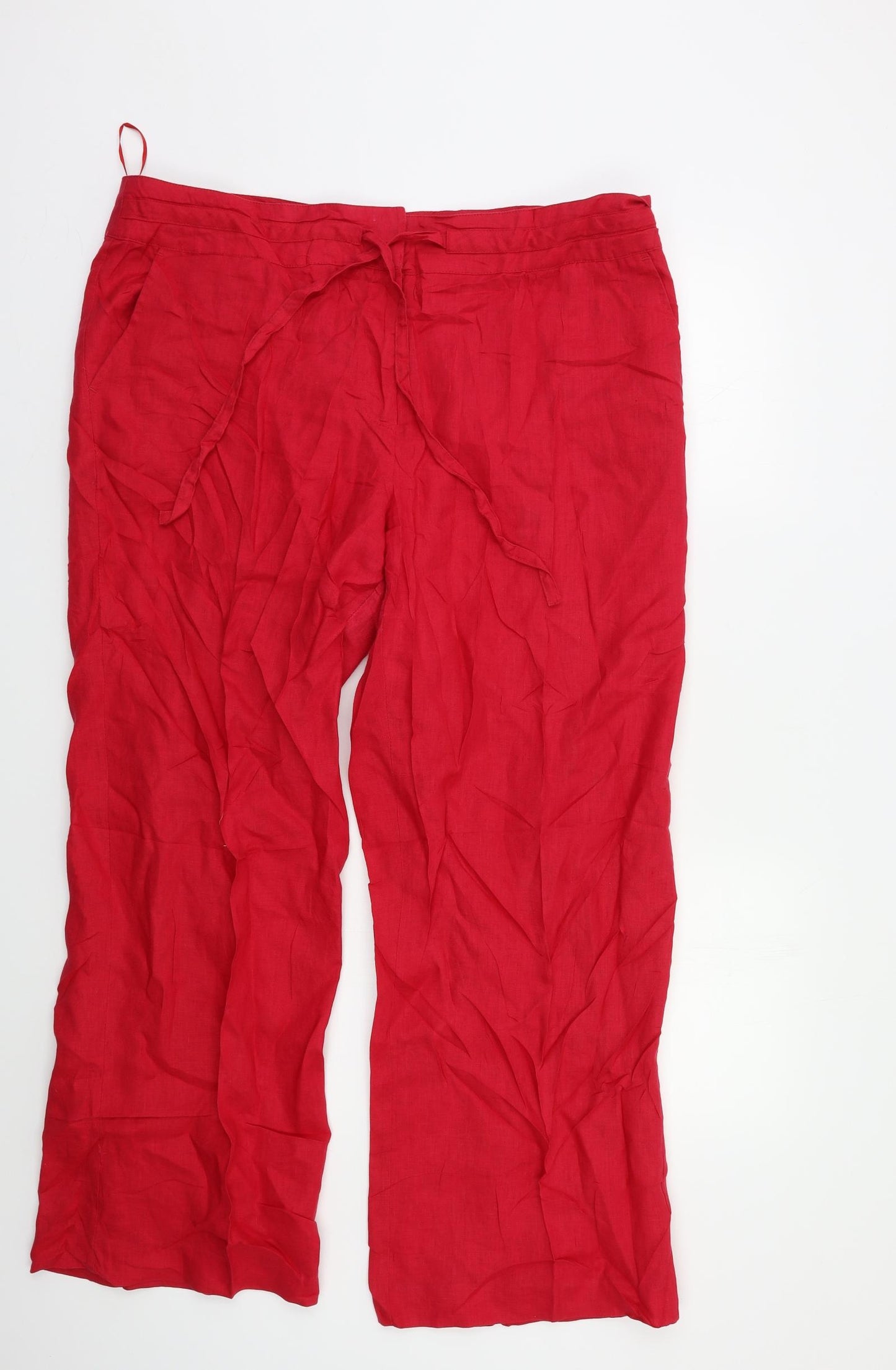 TU Womens Red   Trousers  Size 18 L28 in