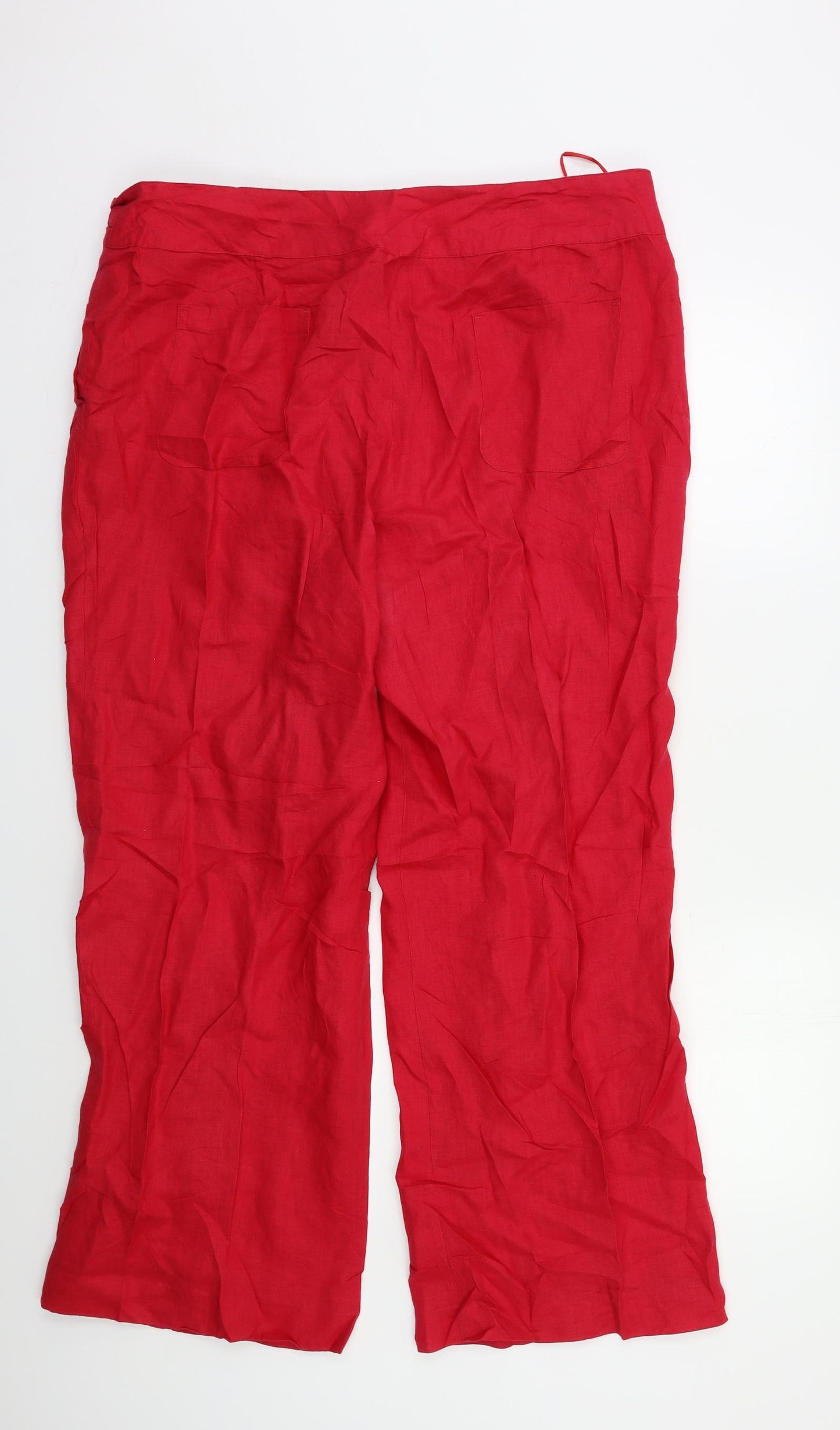 TU Womens Red   Trousers  Size 18 L28 in