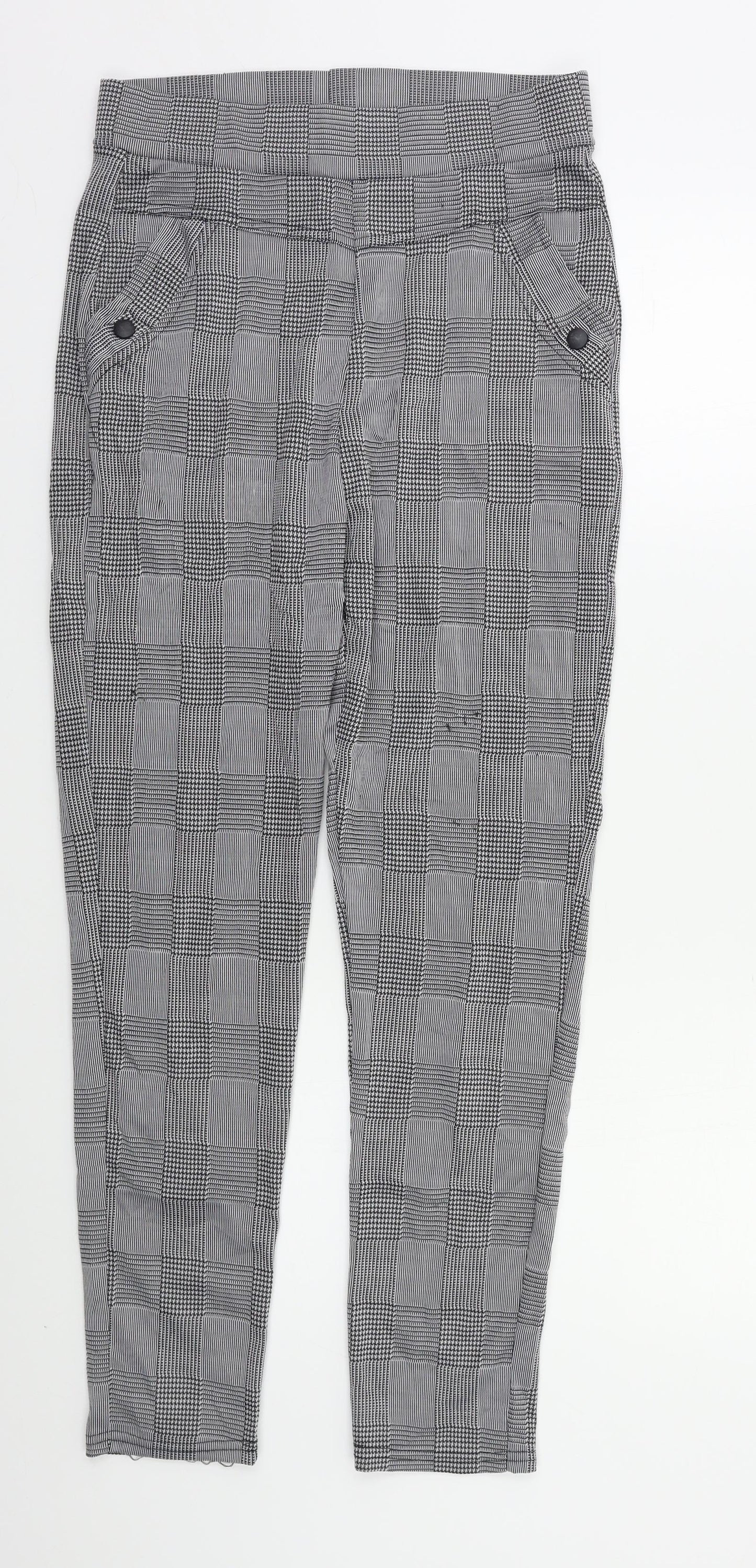 Preworn Womens Grey Check  Trousers  Size S L27 in