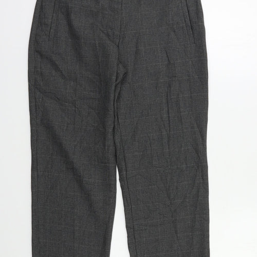 M&S Womens Grey Check  Dress Pants Trousers Size 6 L24 in
