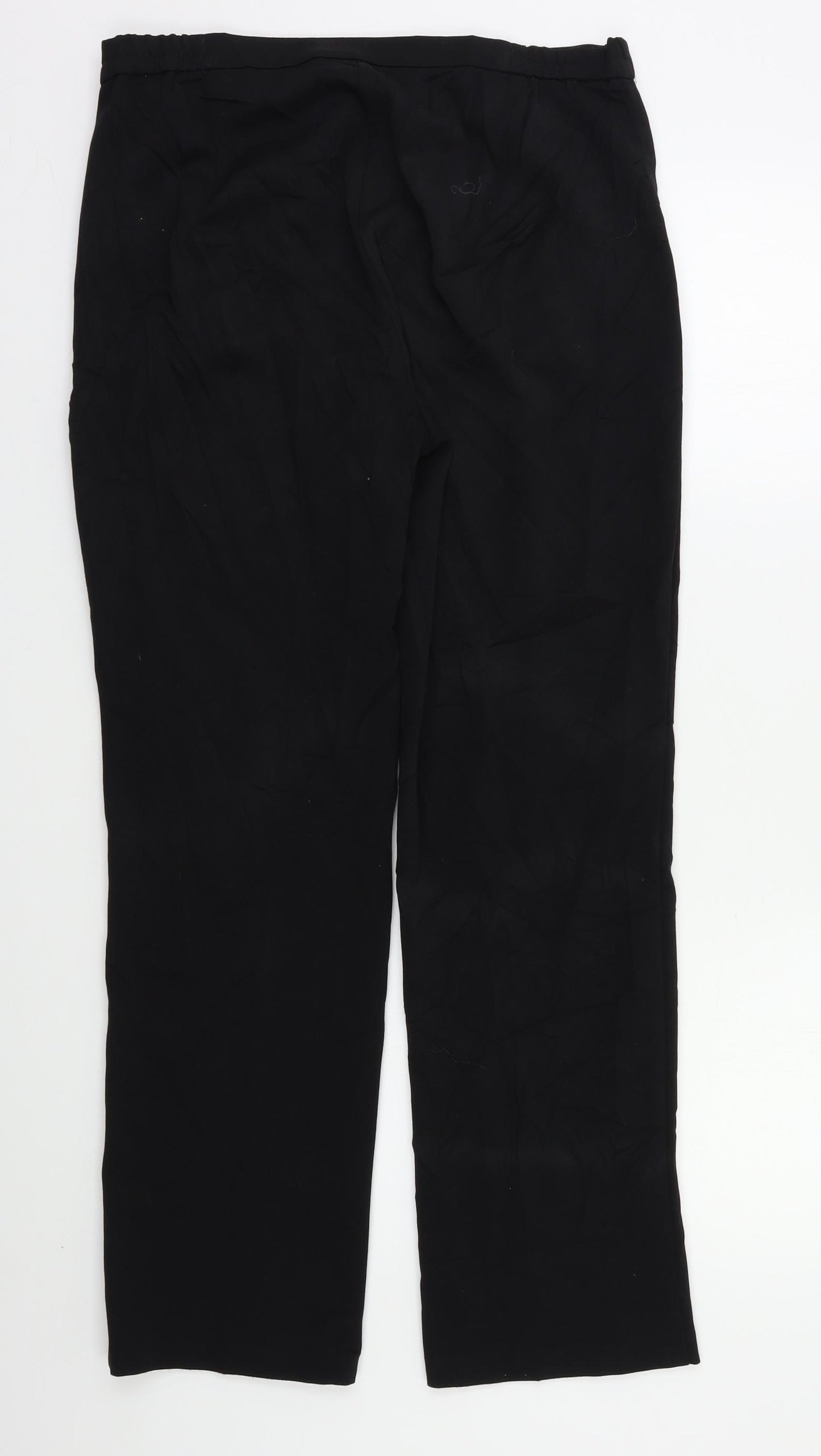M&S Womens Black   Trousers  Size 12 L28 in