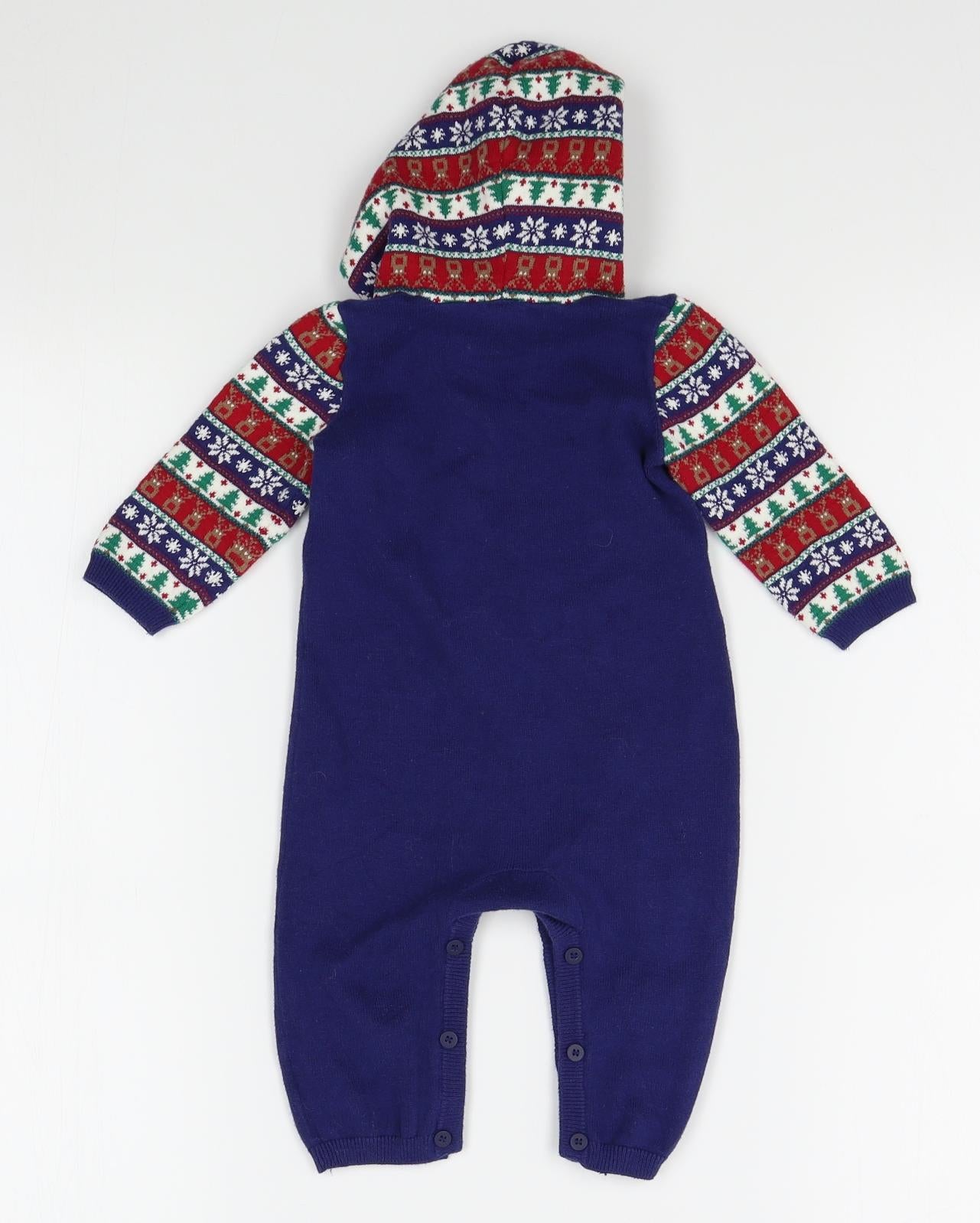 Miniclub Baby Blue   Babygrow One-Piece Size 3-6 Months  - christmas