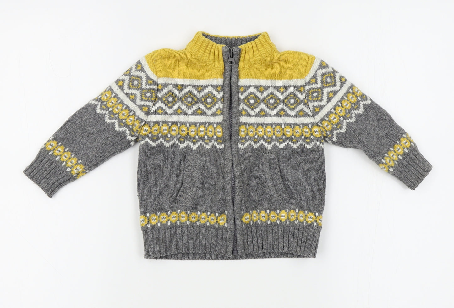 St Bernard Baby Yellow Fair Isle  Jacket  Size 18-24 Months