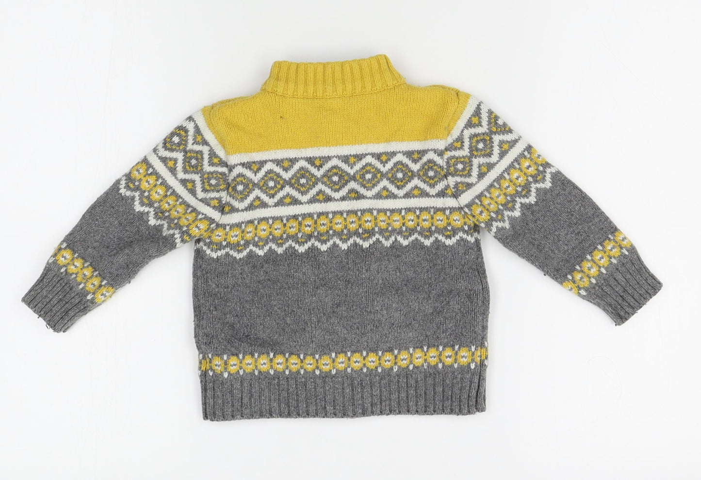 St Bernard Baby Yellow Fair Isle  Jacket  Size 18-24 Months
