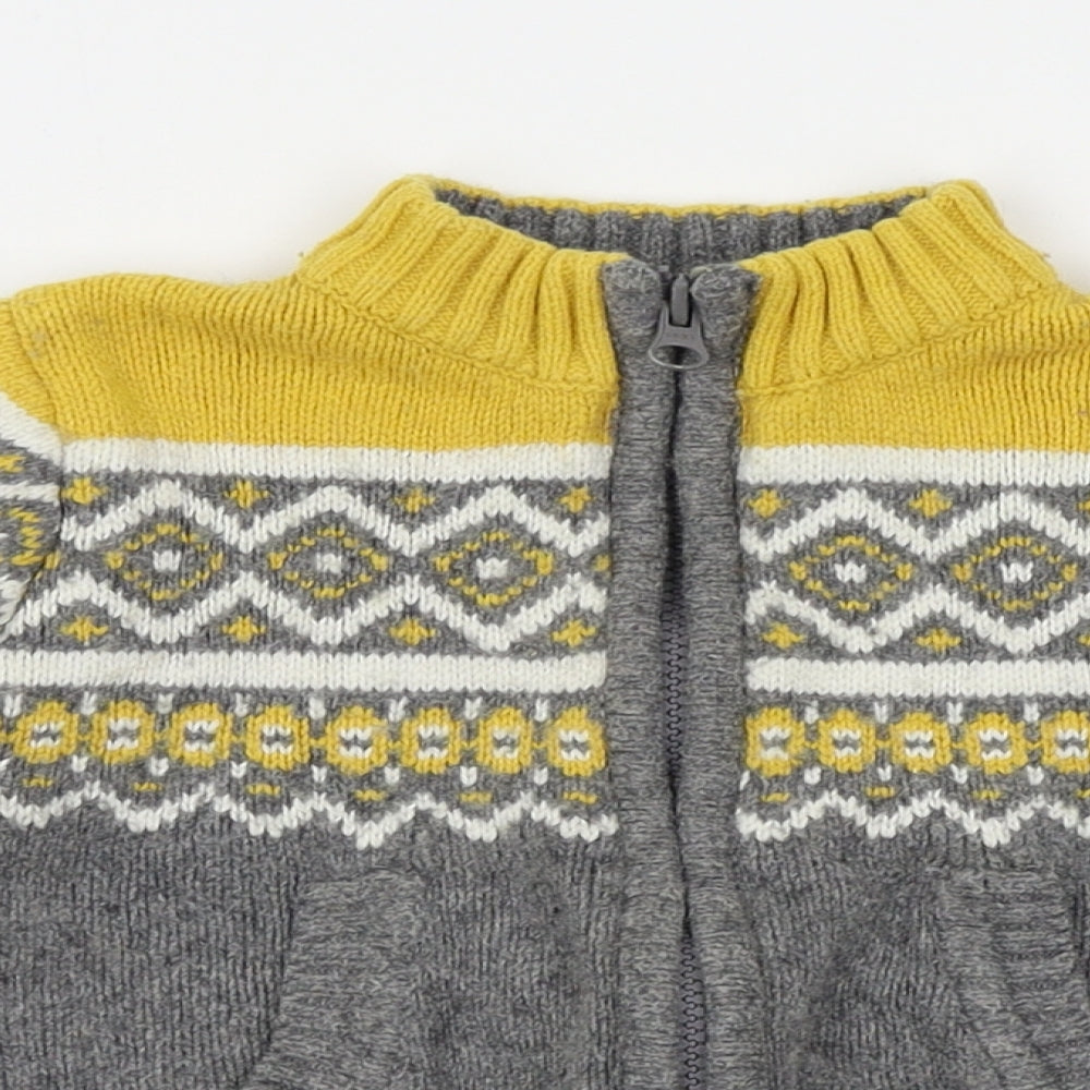 St Bernard Baby Yellow Fair Isle  Jacket  Size 18-24 Months
