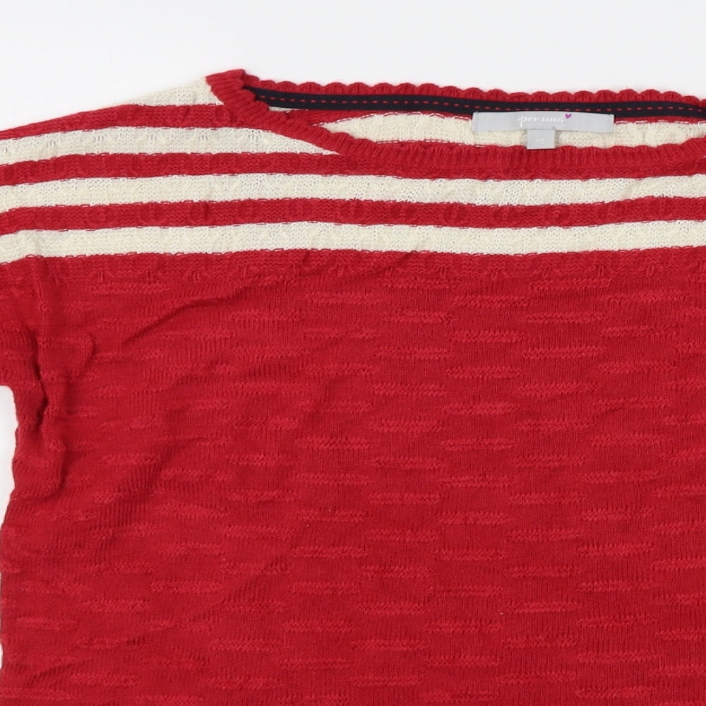 M&S Womens Red   Pullover Jumper Size 10