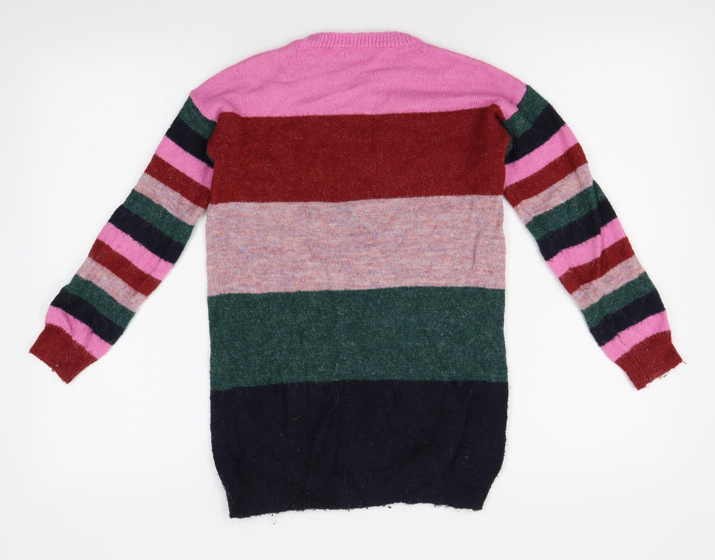 NEXT Girls Pink Striped  Pullover Jumper Size 9 Years