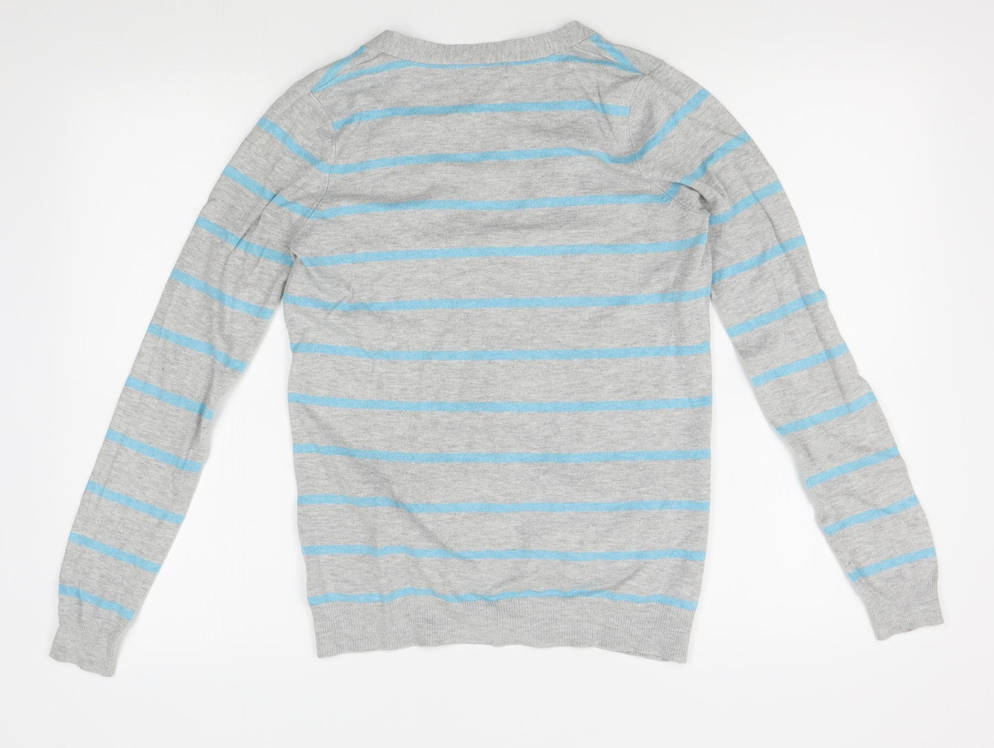 River Island Womens Gold Striped  Cardigan Jumper Size 10