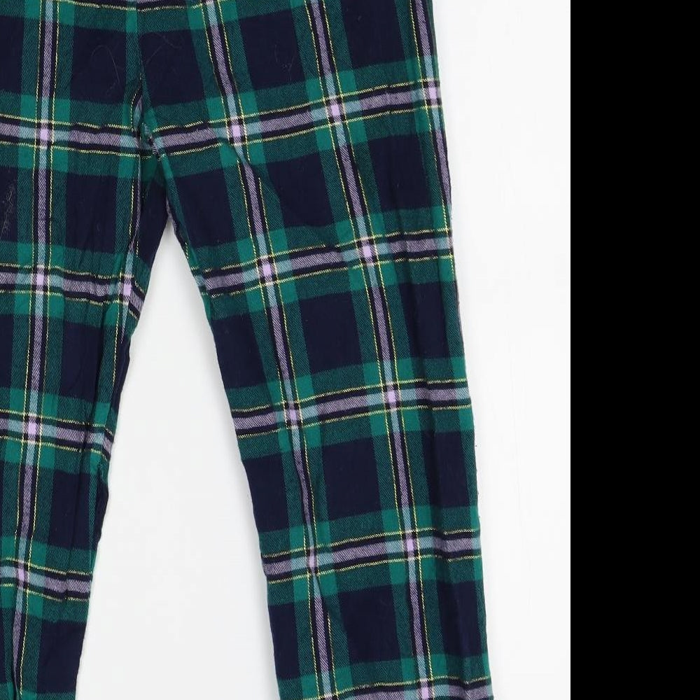 M&S Girls Green Plaid   Lounge Pants Size 10-11 Years  - hogwarts