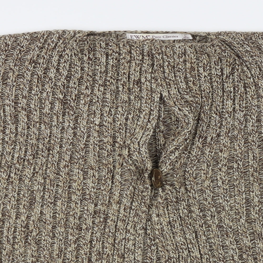 EWM Womens Brown   Cardigan Jumper Size L  - 18-20 size