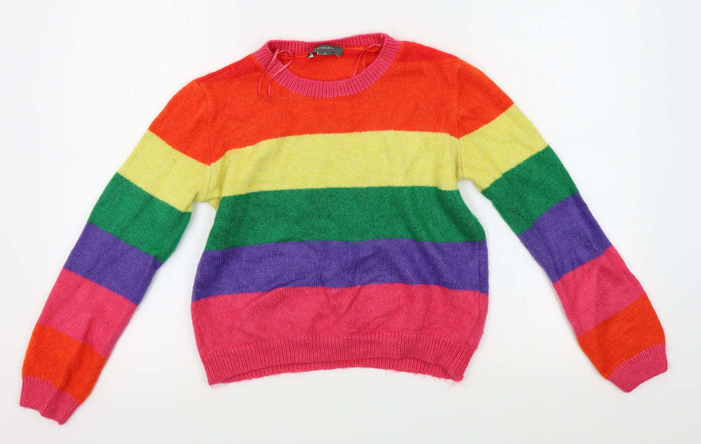 Primark Womens Multicoloured Striped  Pullover Jumper Size M