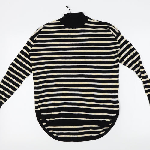 Peacocks Womens Black Striped  Pullover Jumper Size 10