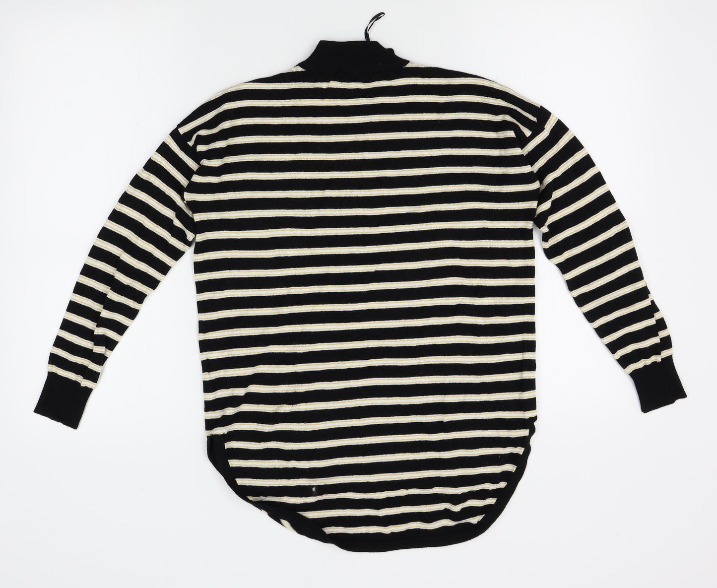 Peacocks Womens Black Striped  Pullover Jumper Size 10