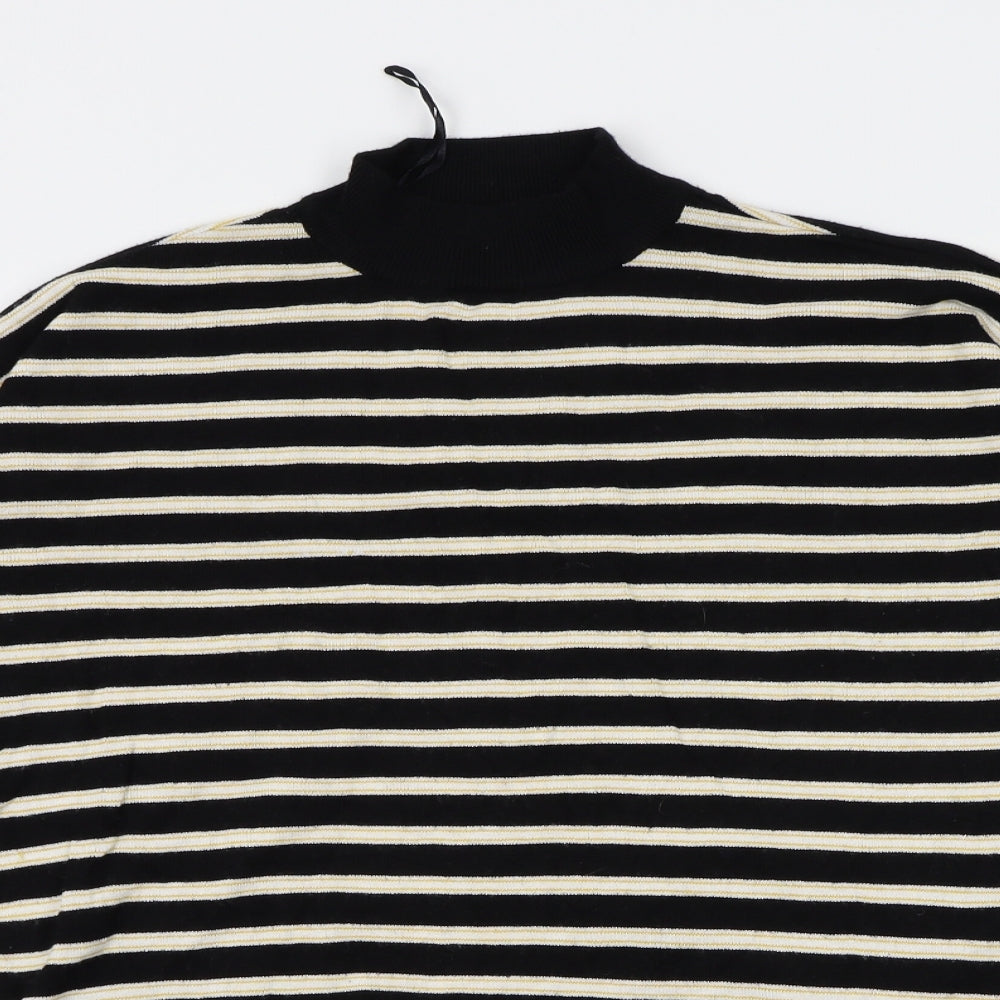 Peacocks Womens Black Striped  Pullover Jumper Size 10