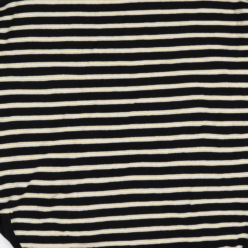 Peacocks Womens Black Striped  Pullover Jumper Size 10