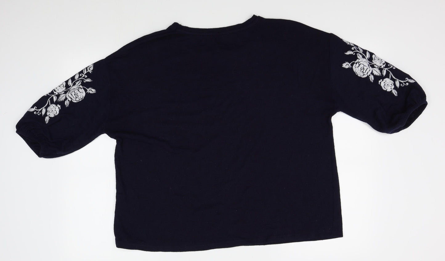 TU Womens Blue Floral  Pullover Jumper Size 18