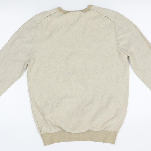Primark Mens Beige Striped  Pullover Jumper Size M