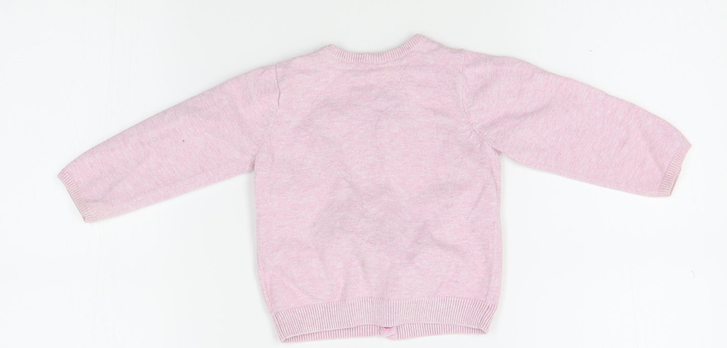 H&M Girls Purple   Cardigan Jumper Size 9-12 Months
