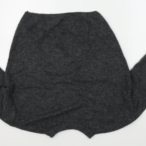 H&M Girls Grey   Pullover Jumper Size 13-14 Years  - beads