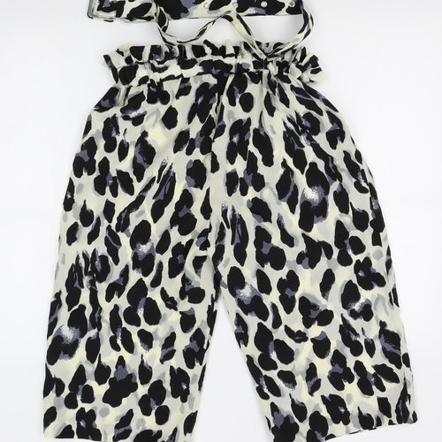 unique21 Womens Beige Animal Print  Chino Shorts Size 8