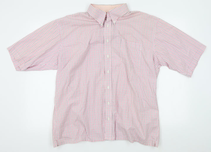 Bosideng Mens Pink Check   Button-Up Size XL