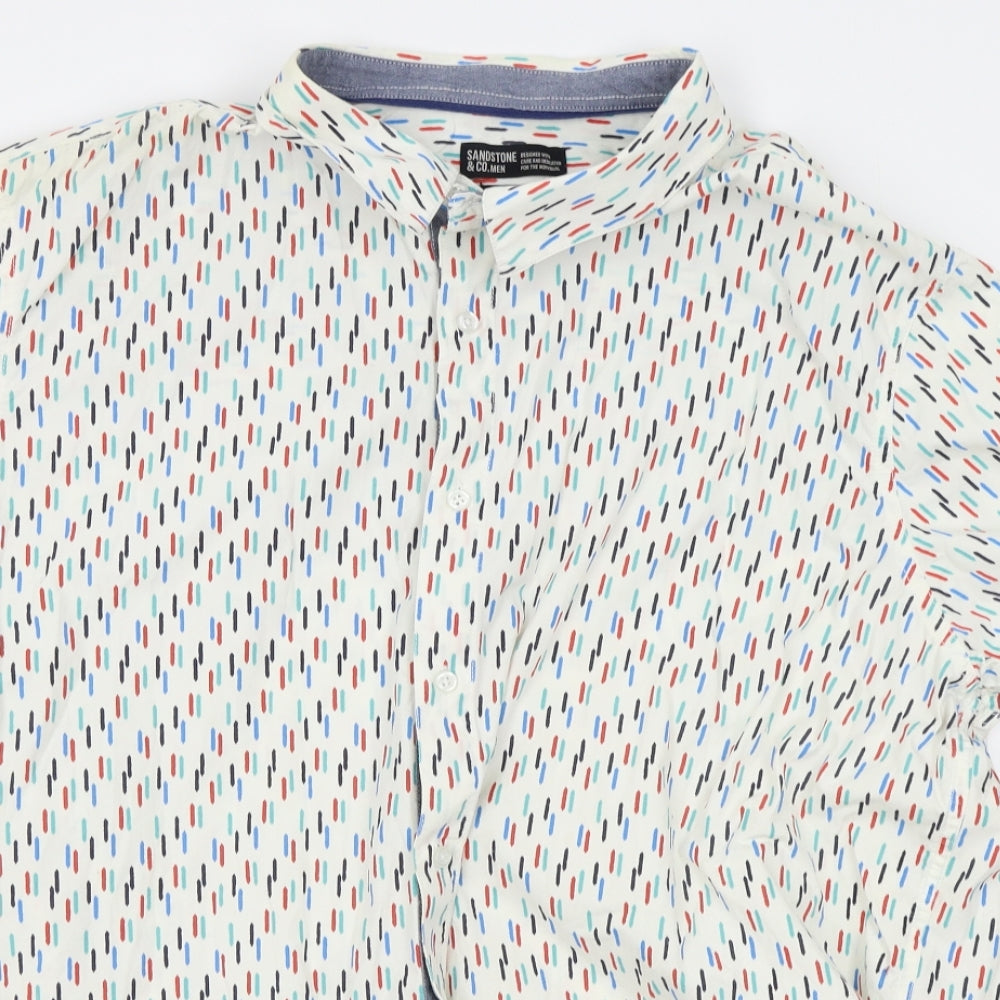 sandstone & Co Mens White    Button-Up Size 2XL