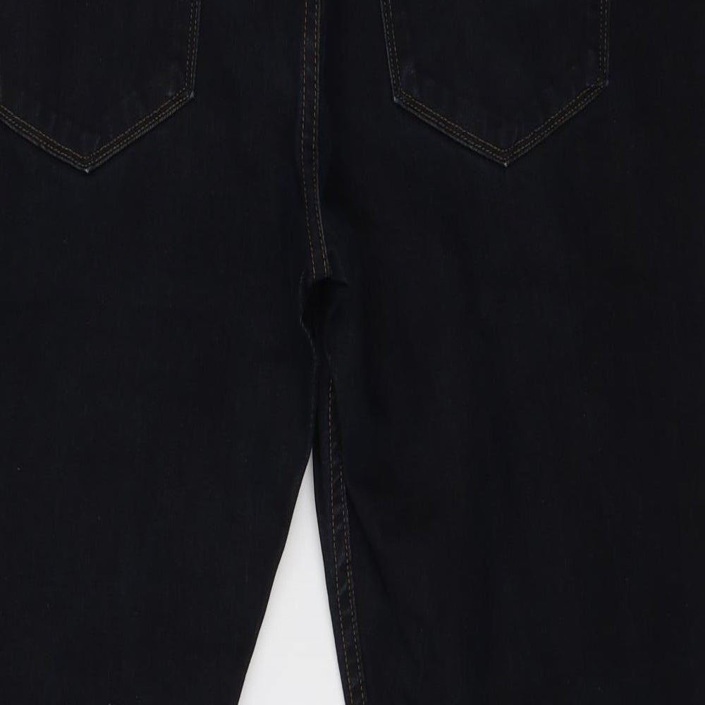 Marks & Spencer Mens Black  Denim Straight Jeans Size 42 L29 in
