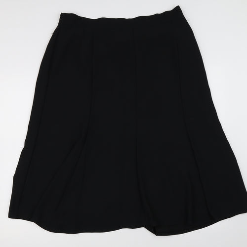 ELVI Womens Black   A-Line Skirt Size 34 in