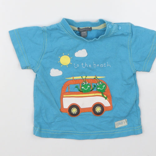 Pumpkin Patch Boys Blue   Basic T-Shirt Size 3-6 Months