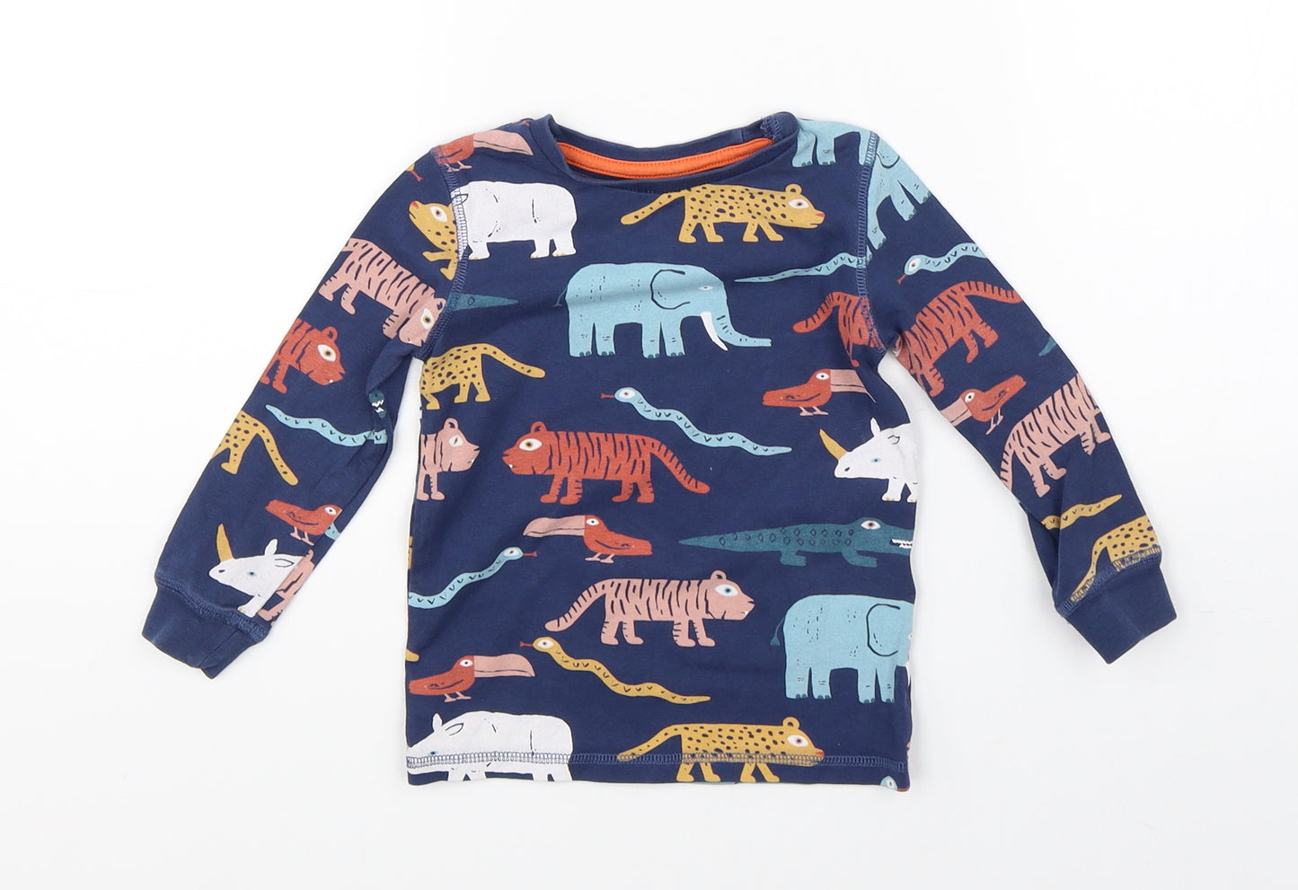 Marks & Spencer Boys Blue   Basic T-Shirt Size 18-24 Months  - animals