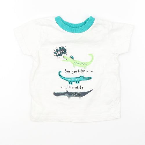Nutmeg Baby White   Basic T-Shirt Size 6-9 Months