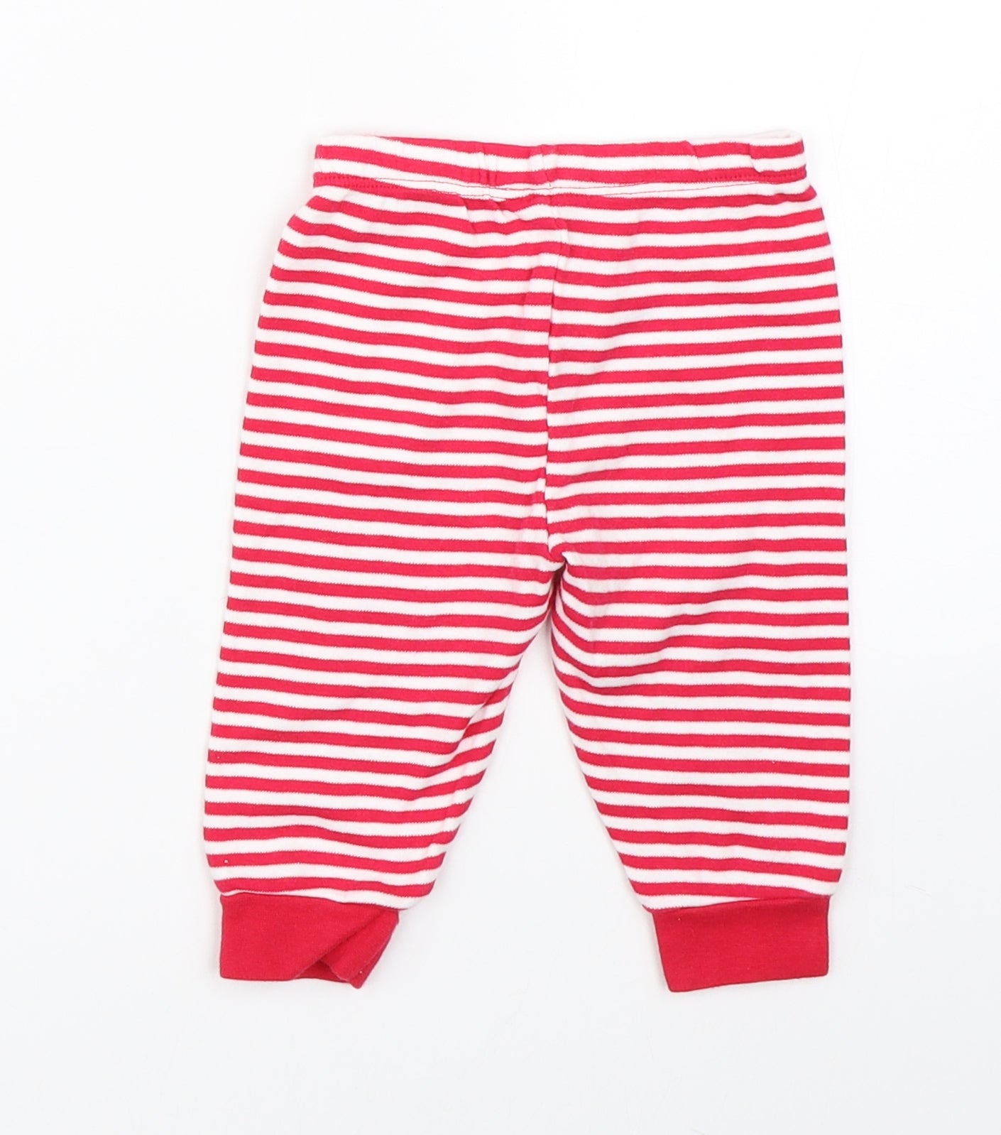 Primark Baby Red Striped  Jogger Trousers Size 6-9 Months