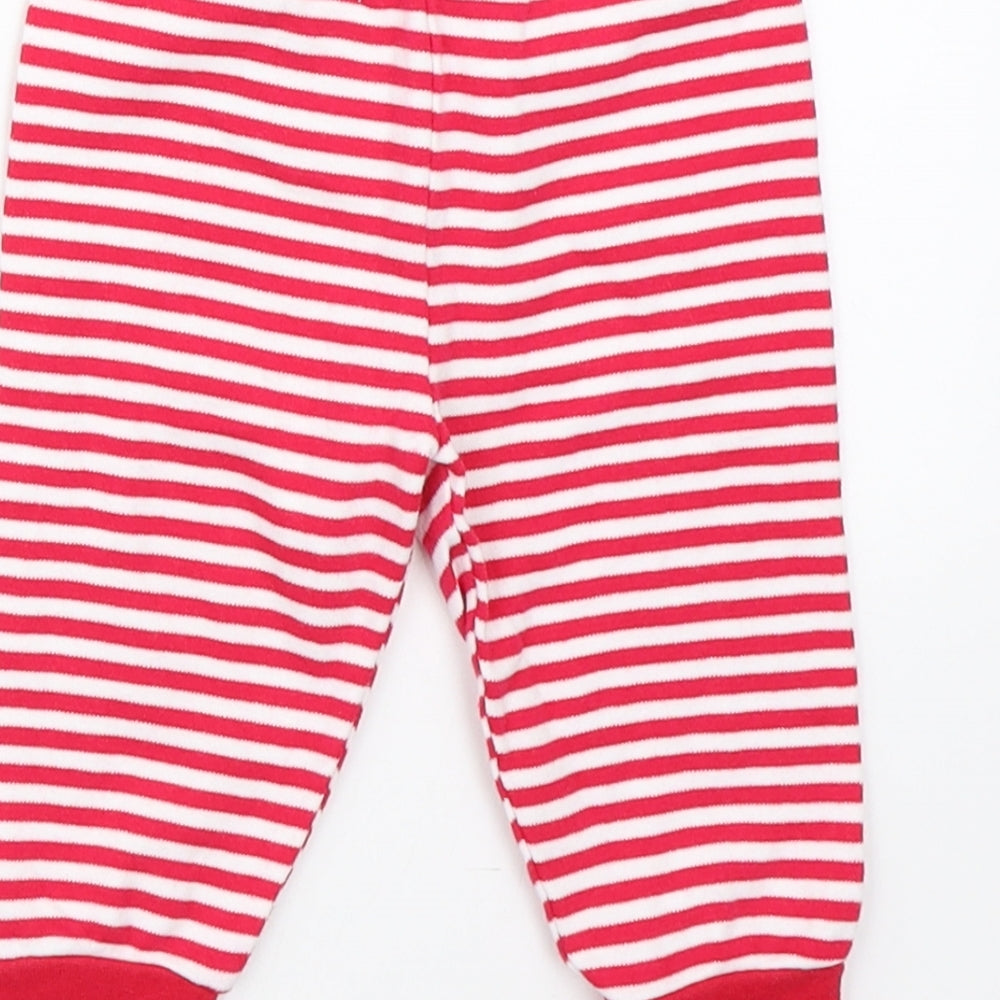 Primark Baby Red Striped  Jogger Trousers Size 6-9 Months